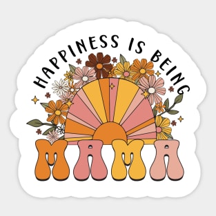 Happiness Is Being Mama , Mom Life, Mama Grandma To Be, Floral Grandma, Mothers Day Sticker